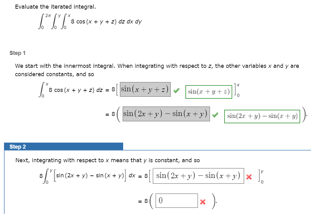 Solved Evaluate The Iterated Integral. Integral^2 Pi_0 | Chegg.com