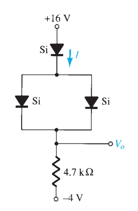 Solved +16 V Si Si 4.7 k2 -4 V V | Chegg.com