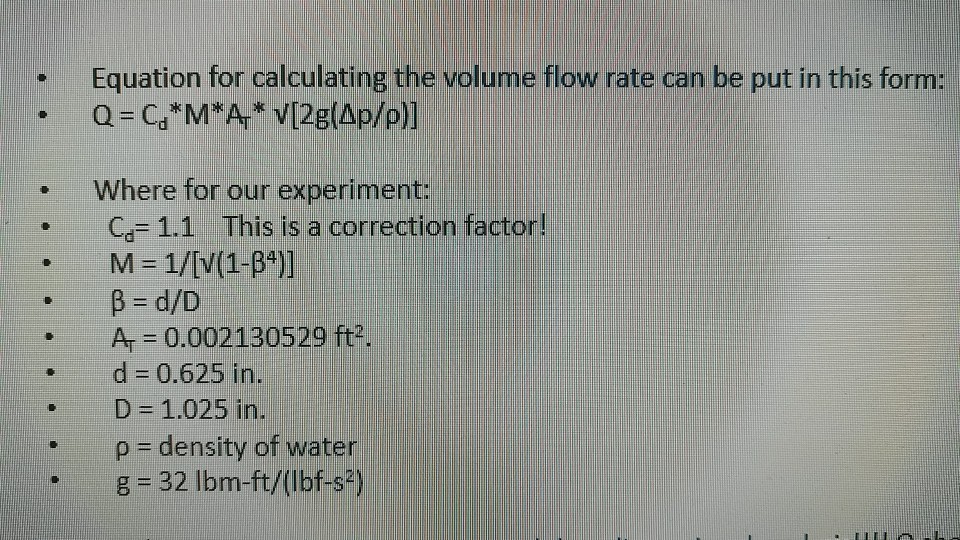Solved Evaluate for volume flow rate in gallons/min. The