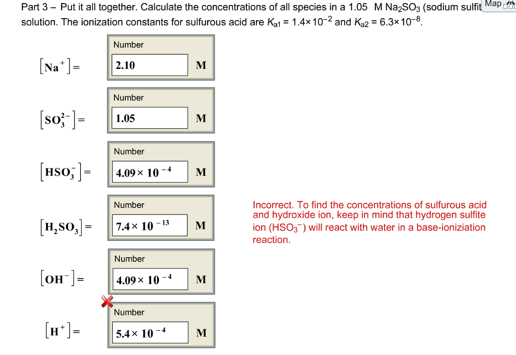 Solved Put it all together. Calculate the concentrations of
