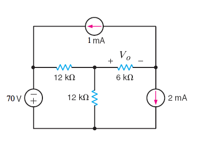 Solved Use loop analysis to find Vo in the circuit in the | Chegg.com