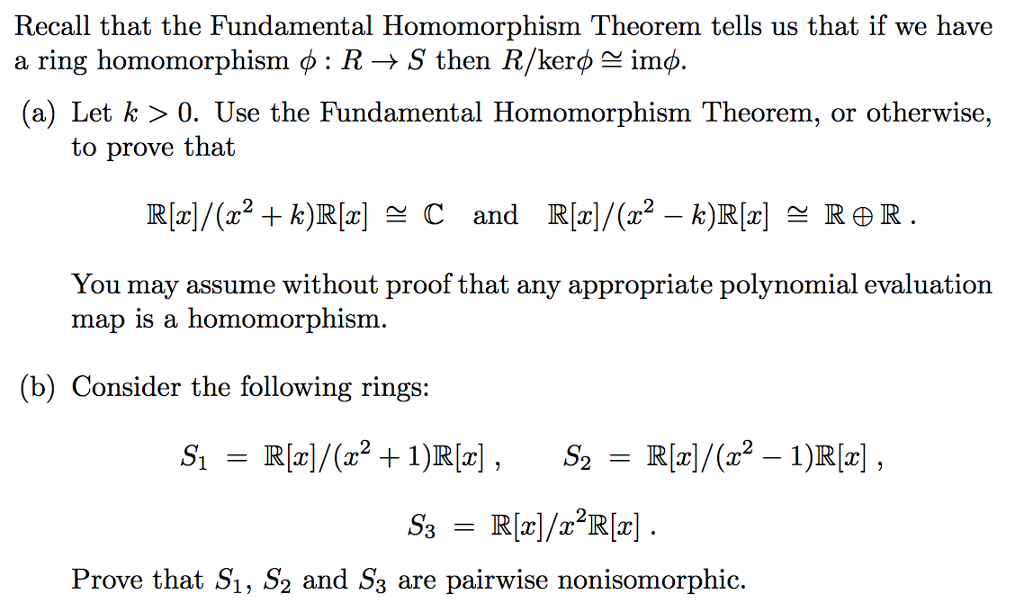 Solved Recall That Fundamental Homomorphism Theorem Tells Us | Chegg.com