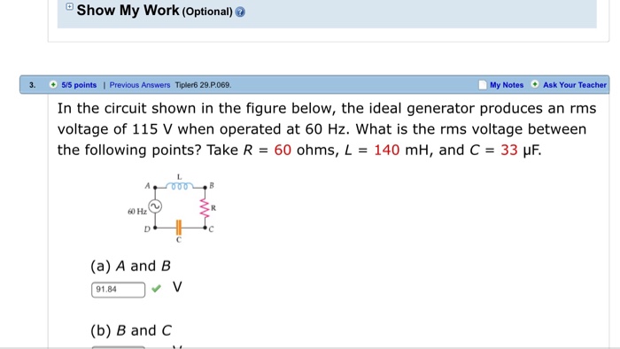 Solved (F) find the average power output of the generator in | Chegg.com