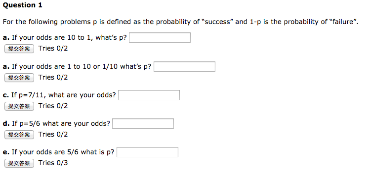 For the following problems p is defined as the | Chegg.com