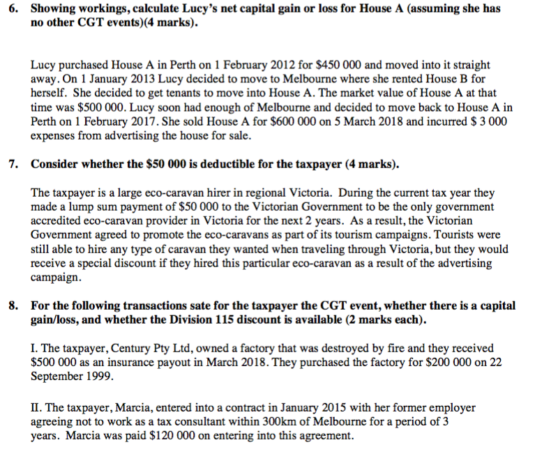 Solved 6 Showing Workings Calculate Lucy s Net Capital Chegg