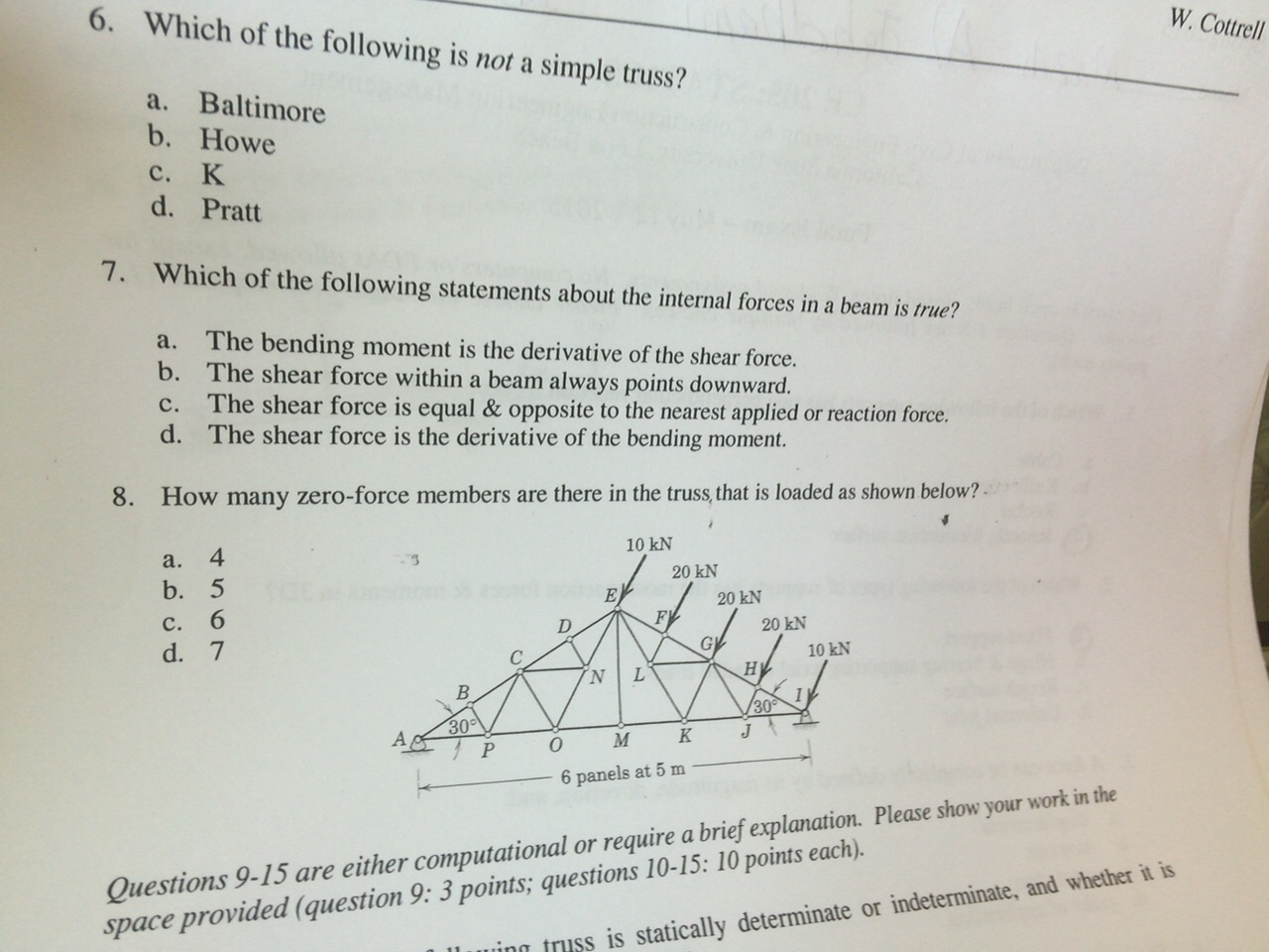 Solved Which of the following is not a simple truss? Which | Chegg.com