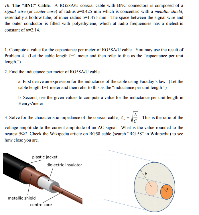 capacitance of bnc cable