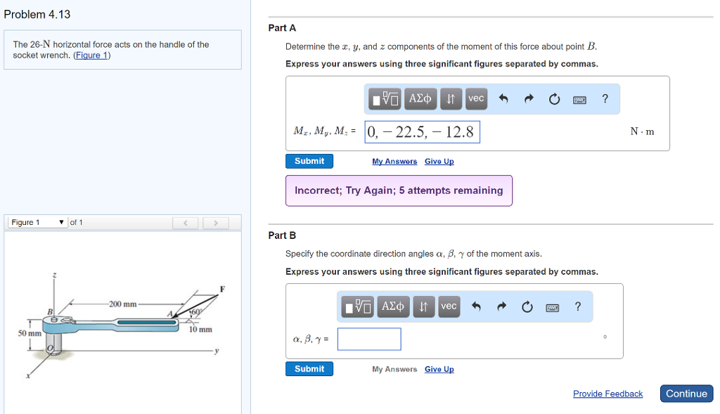 Solved The 26-N horizontal force acts on the handle of the | Chegg.com