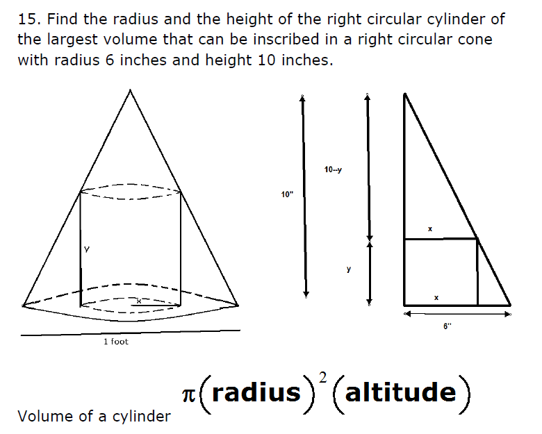 Solved 15. Find the radius and the height of the right | Chegg.com