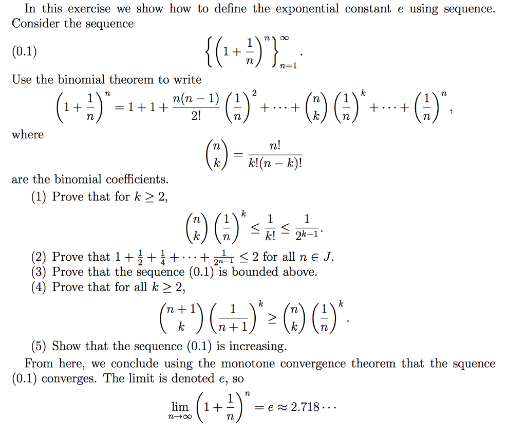 Solved In this exercise we show how to define the | Chegg.com