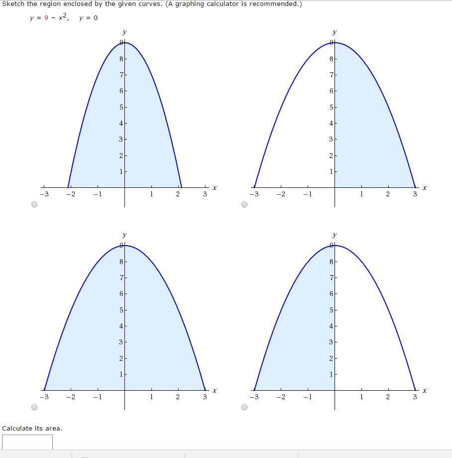 (Solved) Sketch the region enclosed by the given curves. (A graphing