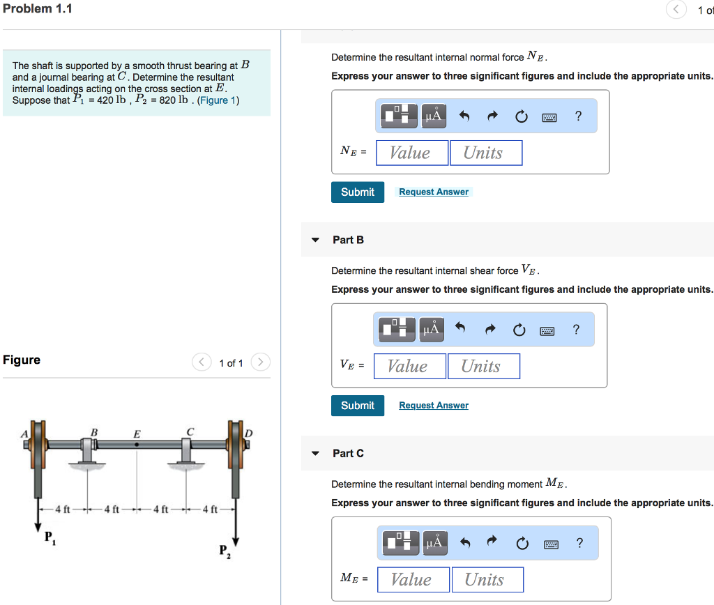 Solved Problem 1.1 Determine The Resultant Internal Normal | Chegg.com