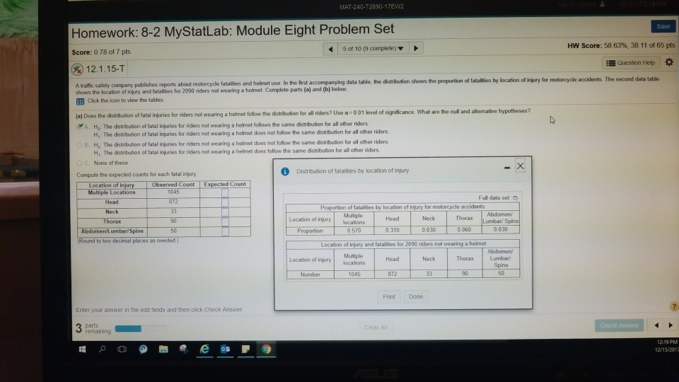 Mystatlab homework answers