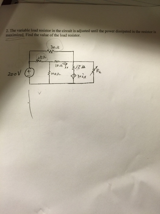 Solved The variable load resistor in the circuit is adjusted