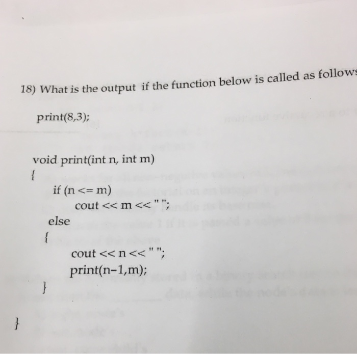 Solved What is the output if the function below is called as | Chegg.com