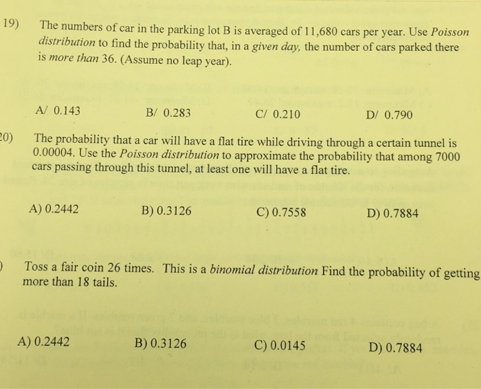 Solved The numbers of car in the parking lot B is averaged | Chegg.com