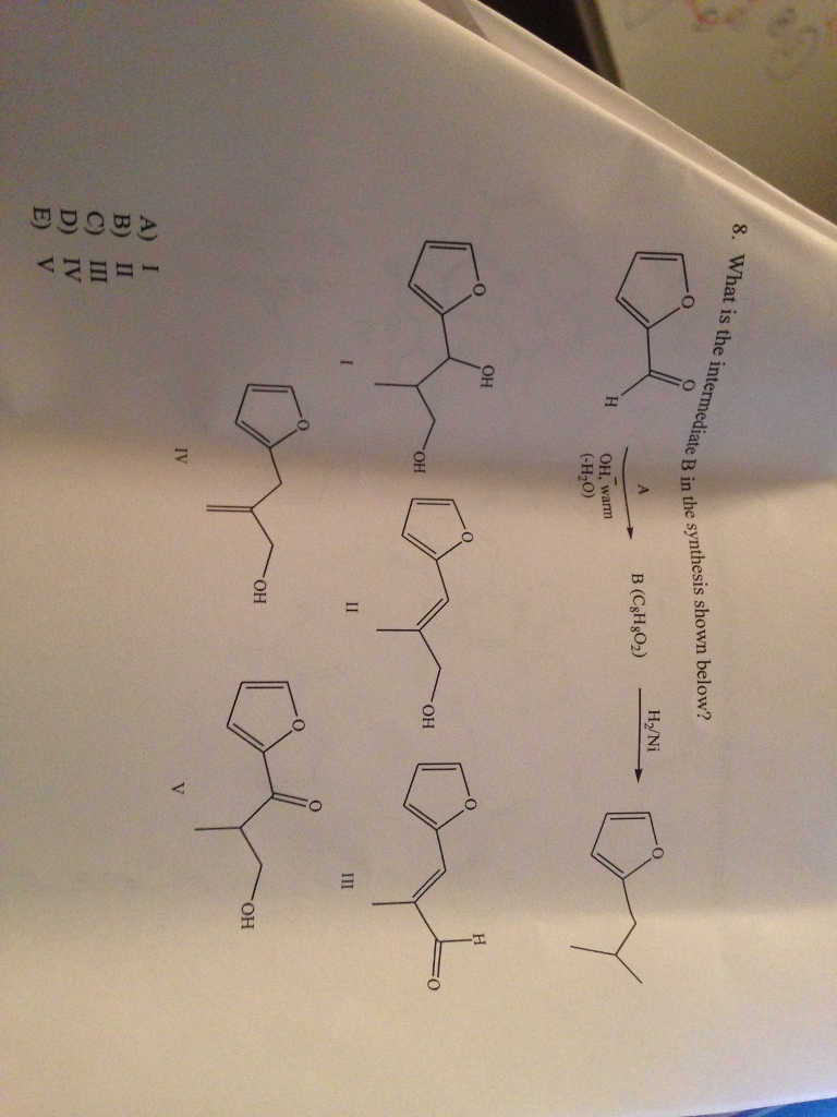 Solved What Is The Intermediate B In The Synthesis Shown | Chegg.com