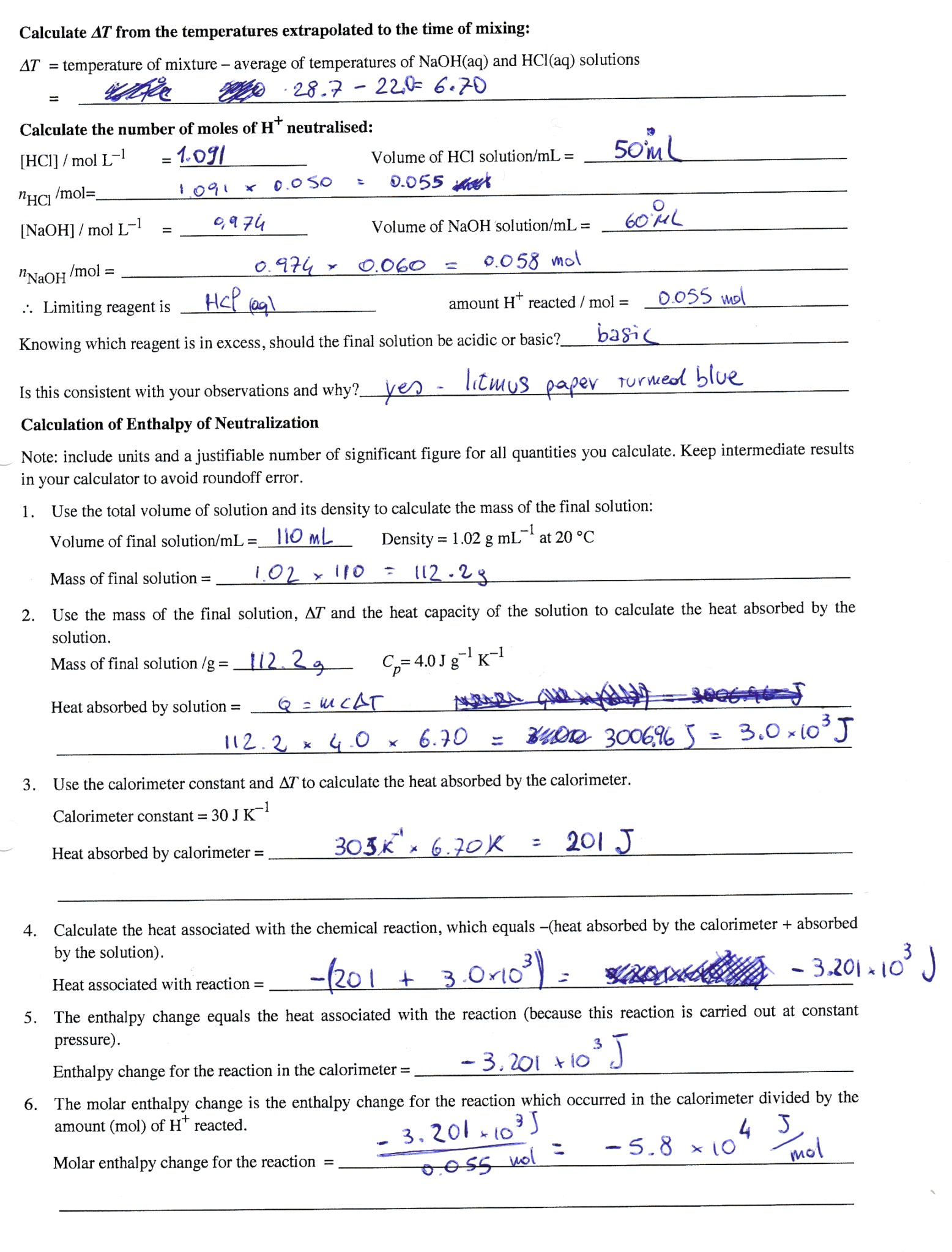 Enthalpy Formula Example Problems Solved Hi, I have a problem with enthalpy problem. I have | Chegg.com