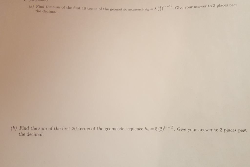 find the sum of the first 20 terms of the geometric sequence