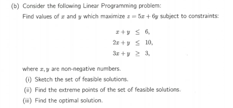 Solved Consider the following Linear Programming problem: | Chegg.com