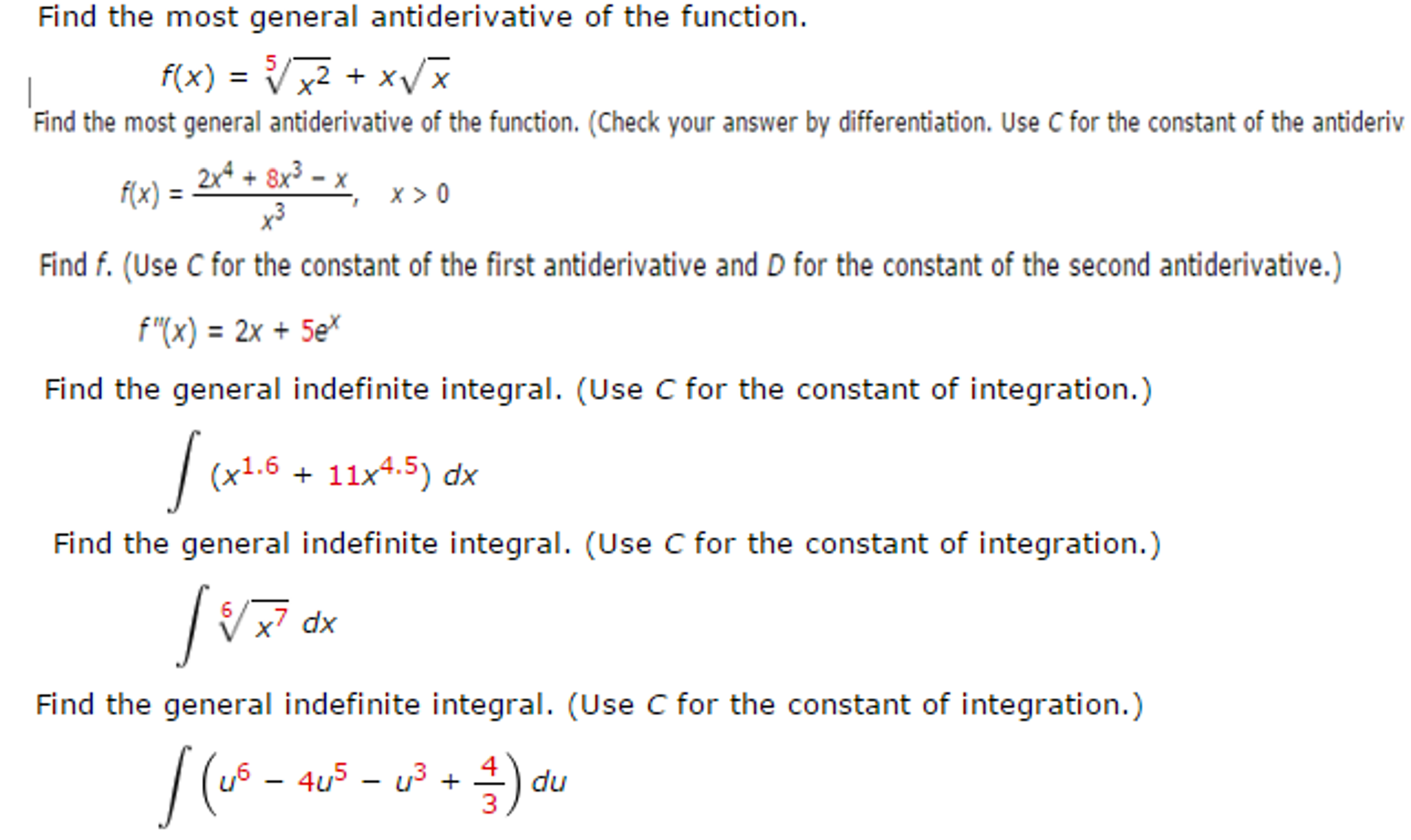 Find deals an antiderivative