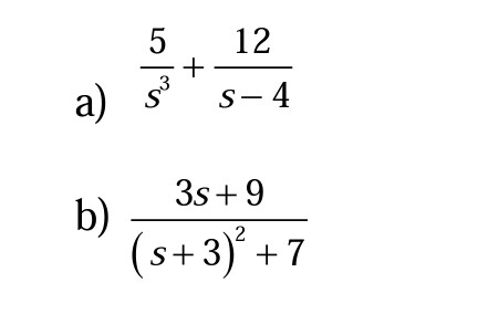 Solved a) With the aid of a table of standard transforms, | Chegg.com