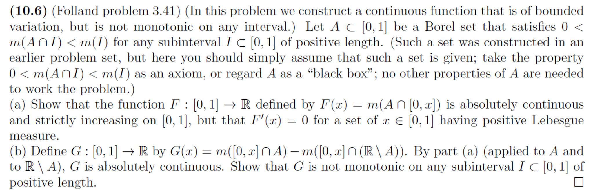 10.6 Real (Mathematical) Analysis. Signed Measures | Chegg.com