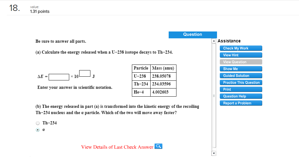 Solved Value 1.31 Points Question Be Sure To Answer All | Chegg.com