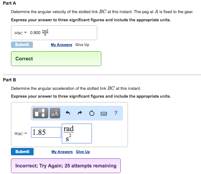 Solved The Gear Has The Angular Motion Shown. Assume That ω= | Chegg.com