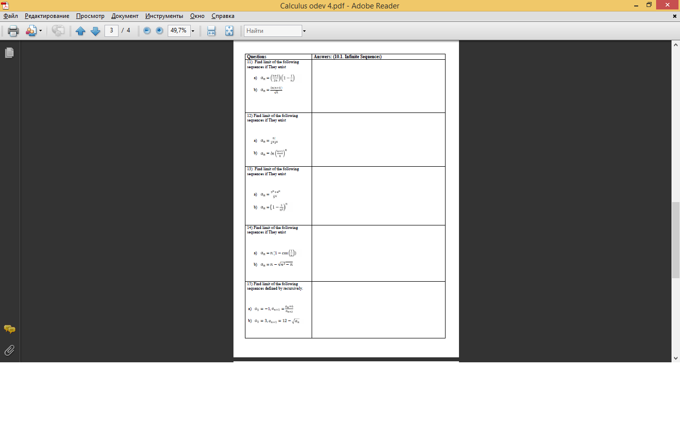 Solved Find Limit Of The Following Sequences If They Exist Chegg Solved Find Limit Of The Following Sequences If They Exist Chegg