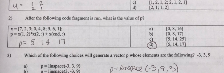 Solved 2) After the following code fragment is run, what is | Chegg.com