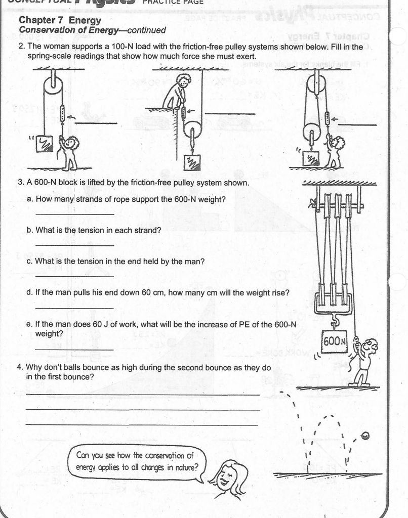 Conceptual Physics Practice Page Chapter 7 Energy Energy Etfs