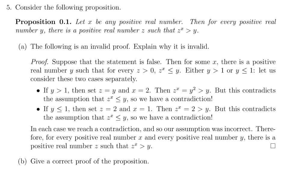 Solved 5. Consider The Following Proposition Proposition | Chegg.com