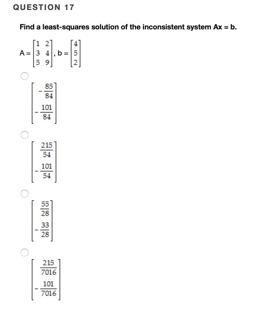 Solved Find A Least-squares Solution Of The Inconsistent | Chegg.com