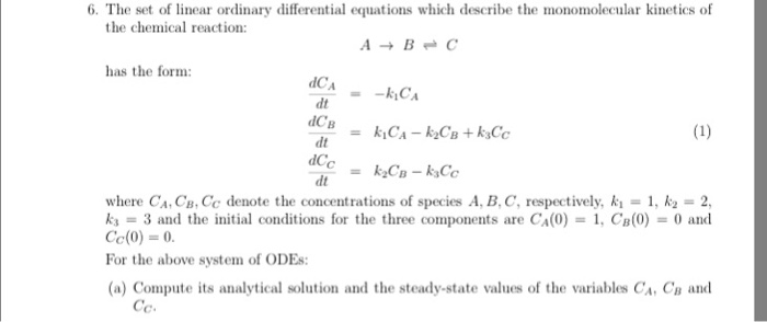 what is the meaning of linear ordinary differential equation