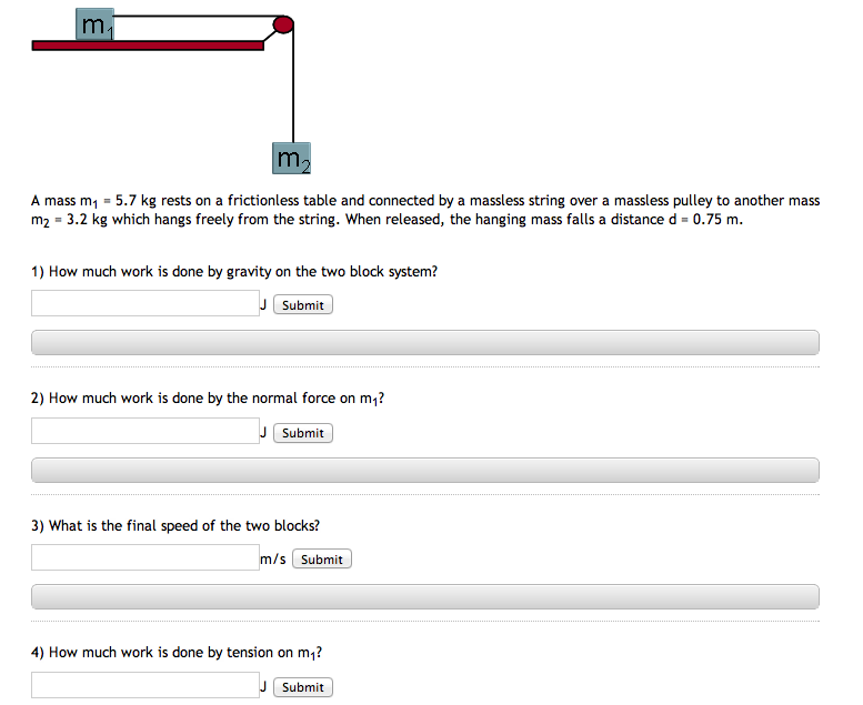 5) What is the tension in the string as the block | Chegg.com