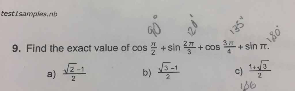 solved-find-the-exact-value-of-cos-pi-2-sin-2-pi-3-cos-3-chegg