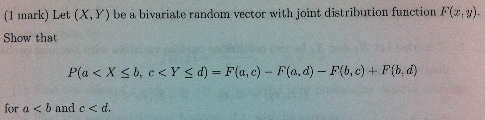 Solved Let X Y Be A Bivariate Random Vector With Joint 4444