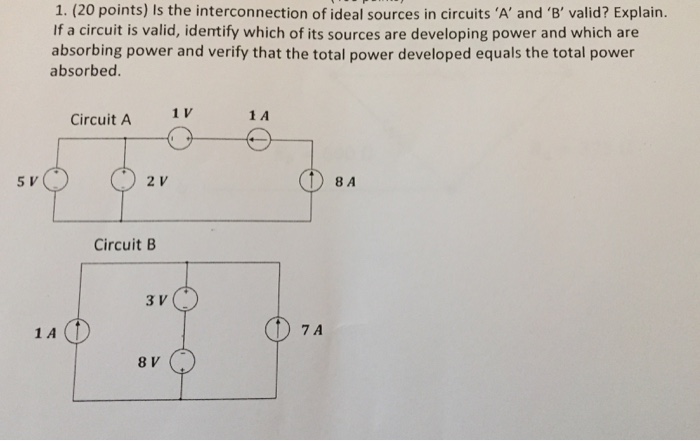 Solved Is The Interconnection Of Ideal Sources In Circuits | Chegg.com