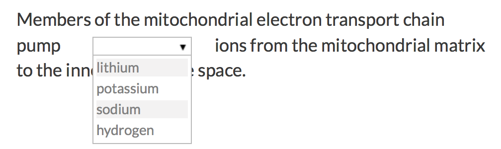 Solved The protein complexes of the electron transport chain | Chegg.com