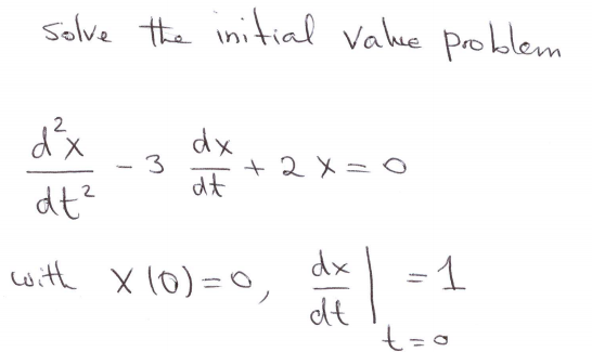 solve the following initial value problem d^2s/dt^2