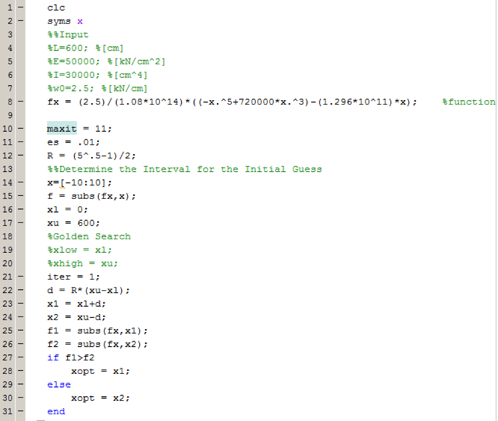 Solved Using MATLAB Heres What I Have So Far For The Code | Chegg.com