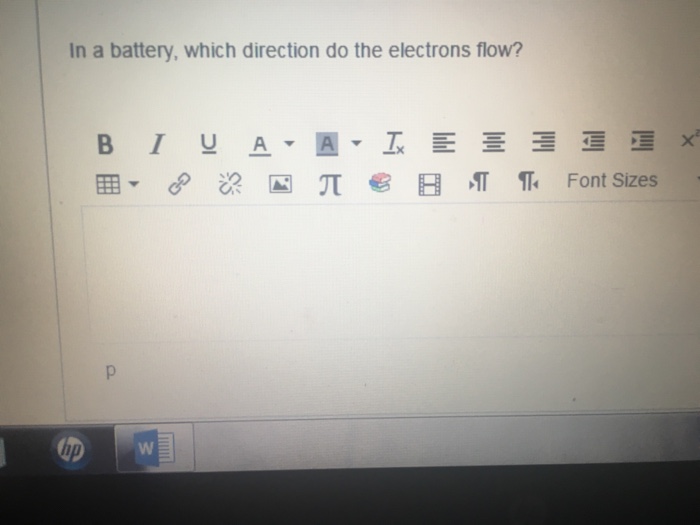 Solved In A Battery, Which Direction Do The Electrons Flow? 