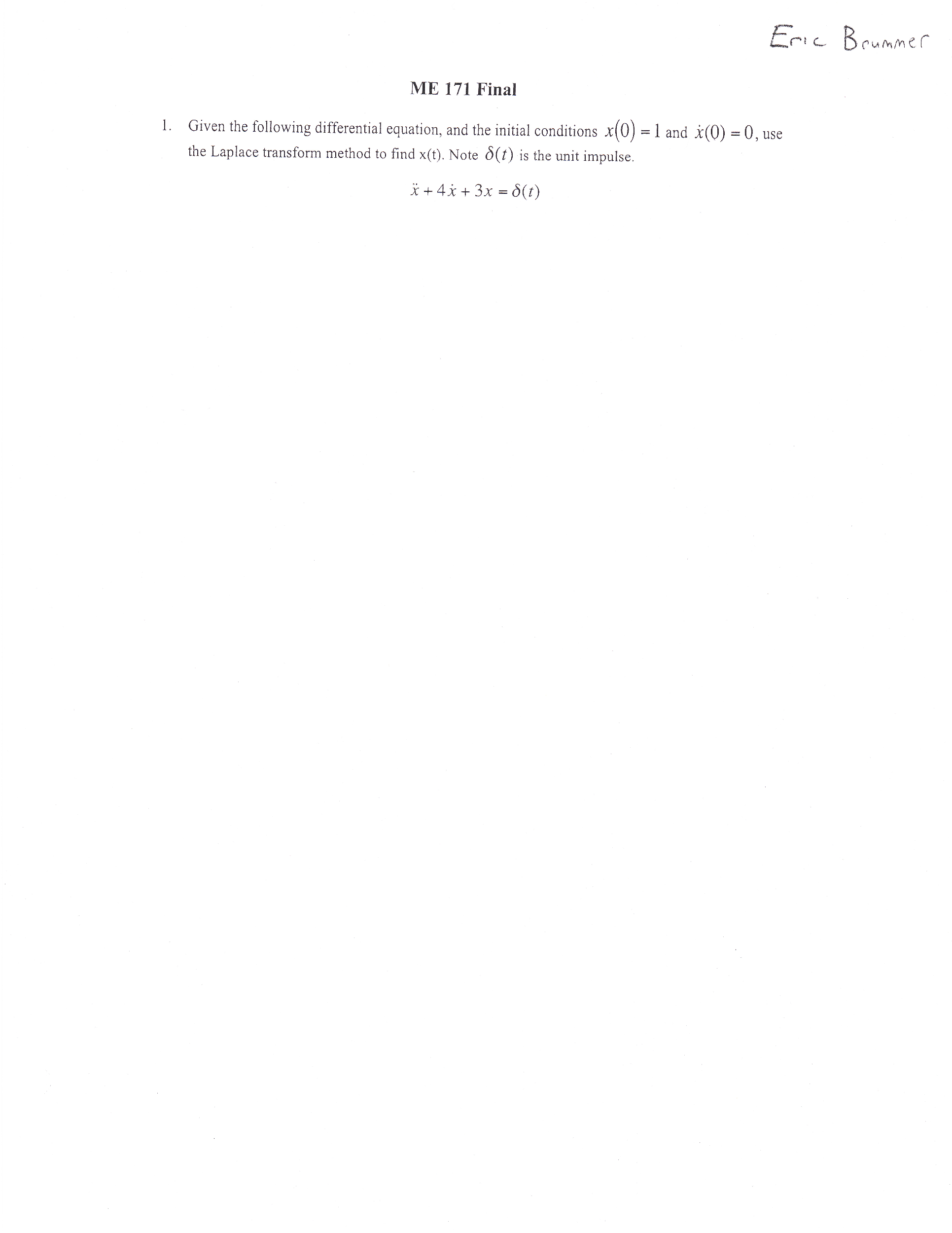 Solved Given The Following Differential Equation And The Chegg Solved Given The Following Differential Equation And The Chegg