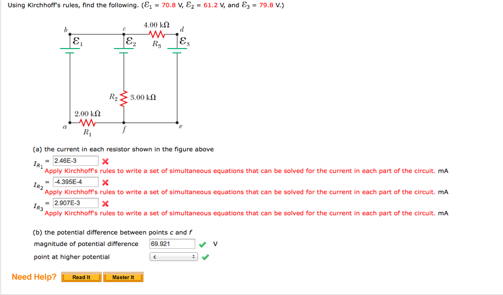 Solved Using Kirchhoff's Rules, Find The Following. (ε1 = | Chegg.com