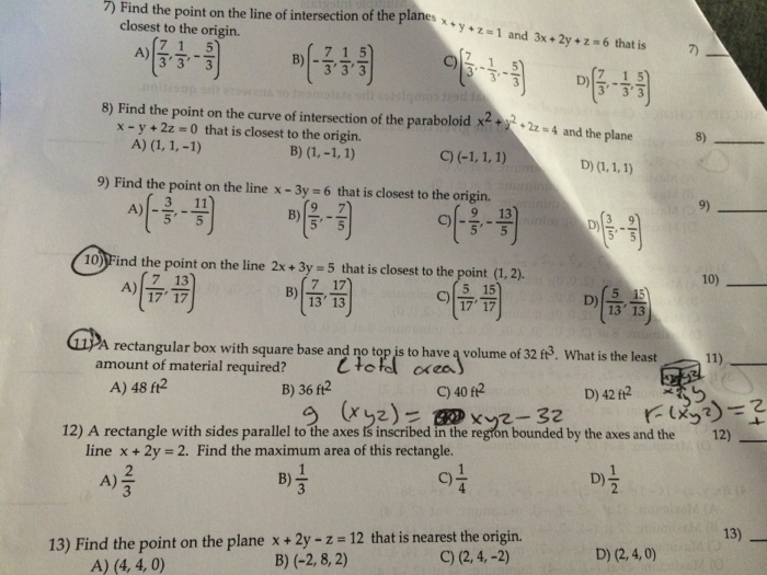 Solved 10. Find the point on the line 2x + 3y = 5 that is | Chegg.com