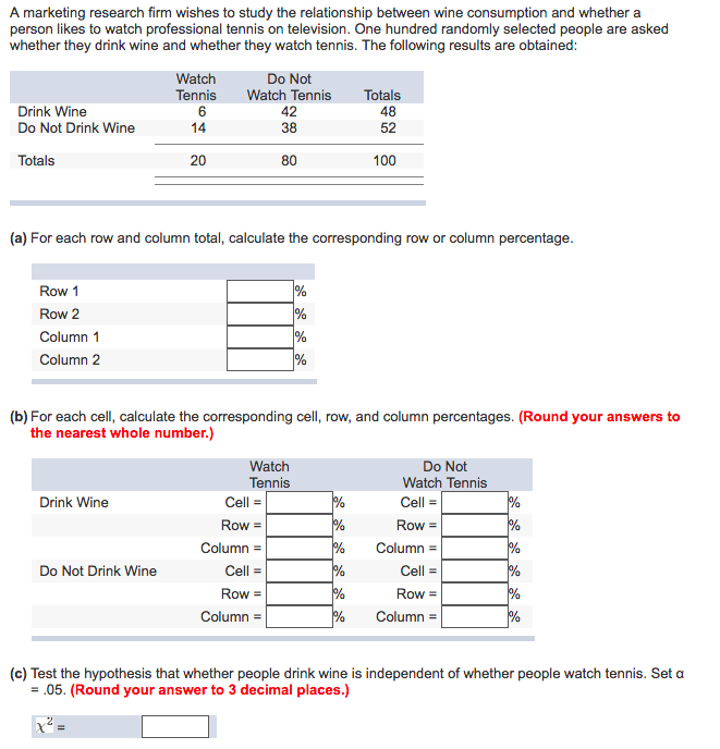 a marketing research firm wishes to determine