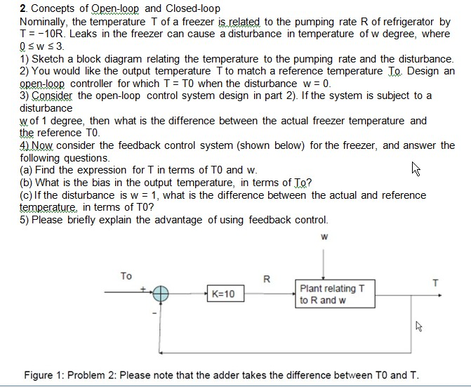 Solved Concepts Of Open loop And Closed loop Nominally The Chegg