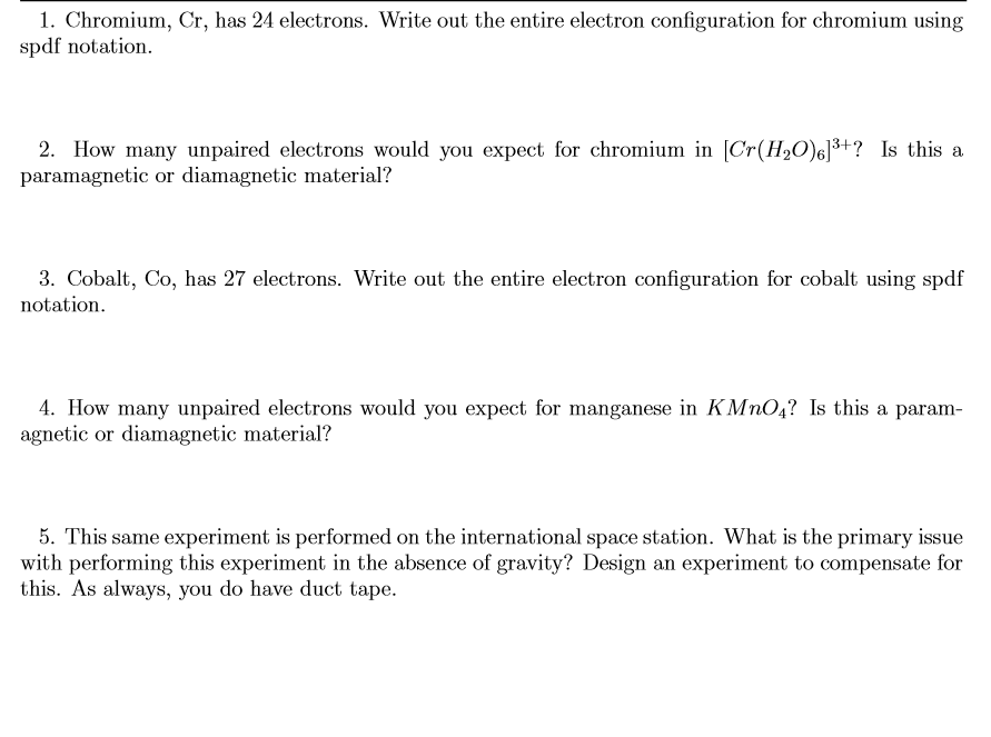 chromium electron configuration explanation