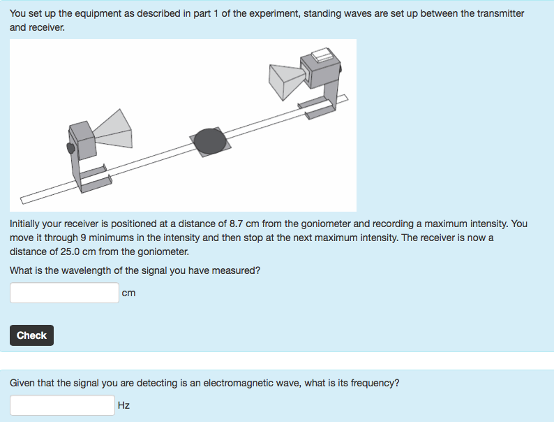 Solved You set up the equipment as described in part 1 of | Chegg.com